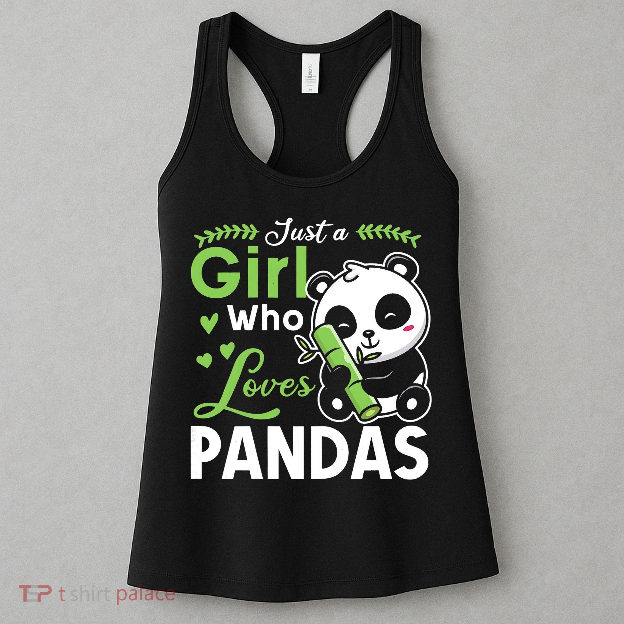 Ust A Girl Who Loves Pandas Cute Panda Women's Tank Top