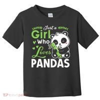 Ust A Girl Who Loves Pandas Cute Panda Toddler T-Shirt thumb 0