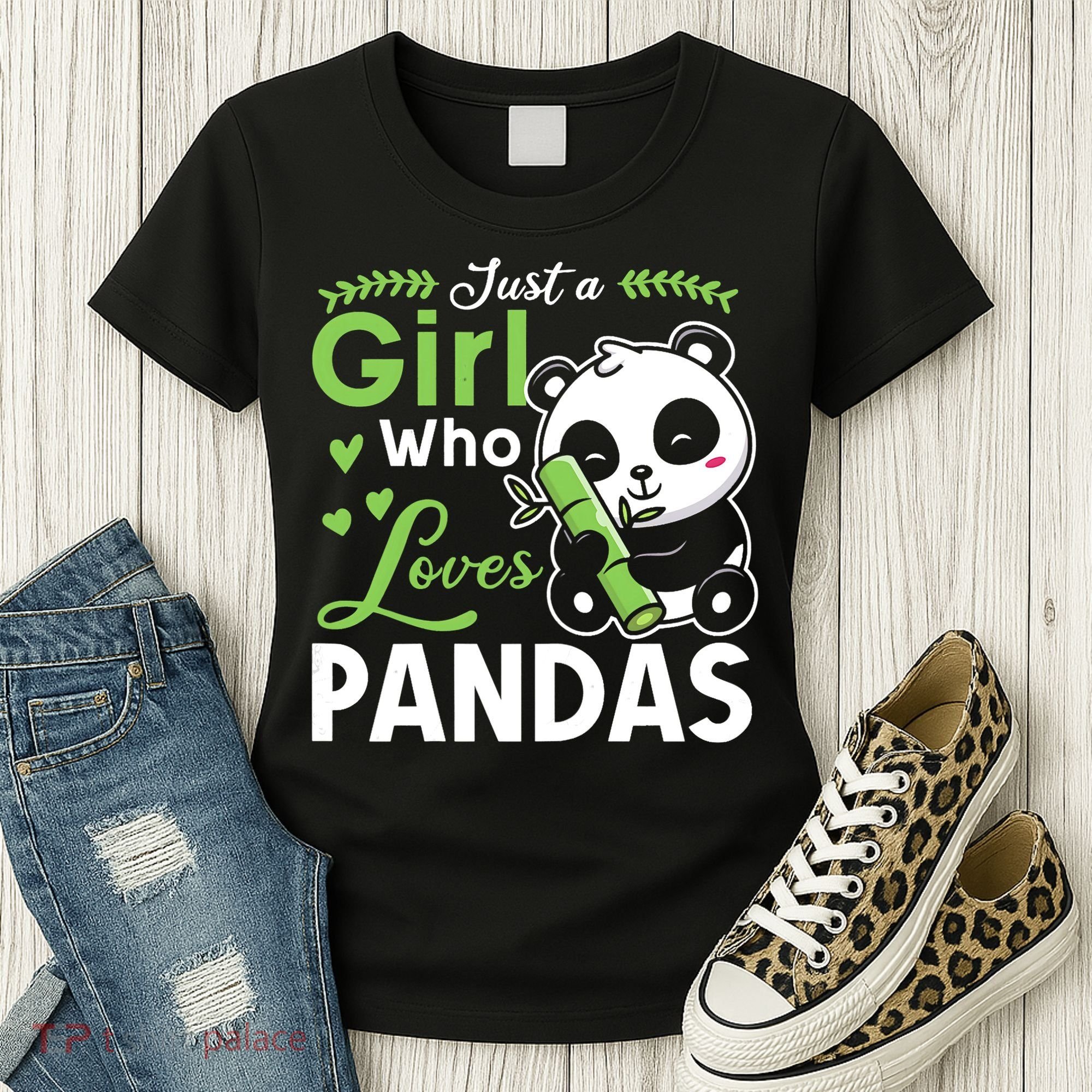Ust A Girl Who Loves Pandas Cute Panda Women's T-Shirt