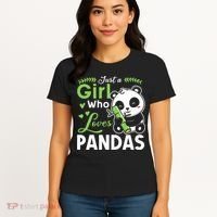 Ust A Girl Who Loves Pandas Cute Panda Women's T-Shirt thumb 4