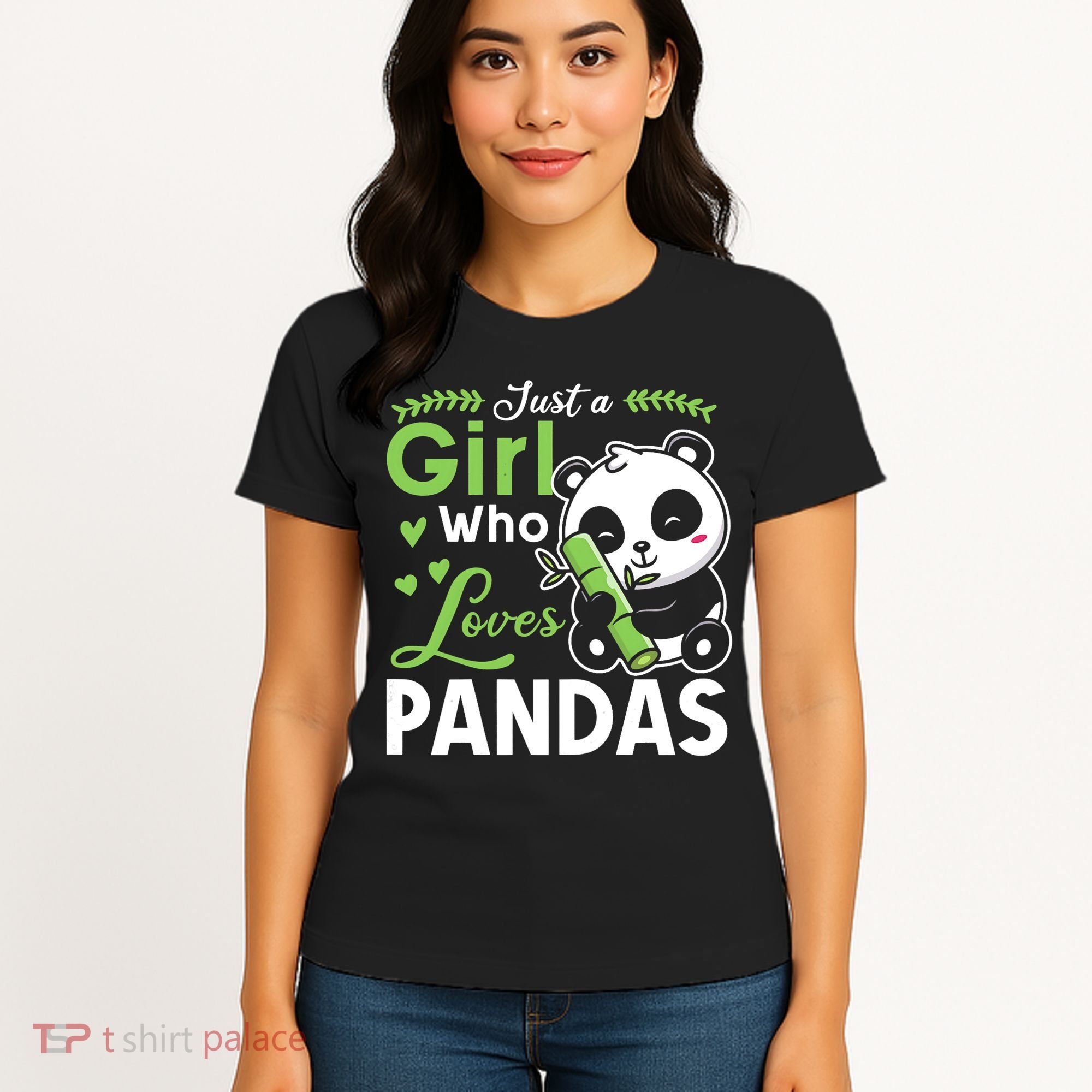 Ust A Girl Who Loves Pandas Cute Panda Women's T-Shirt
