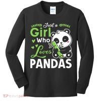 Ust A Girl Who Loves Pandas Cute Panda Kids Long Sleeve Shirt thumb 0