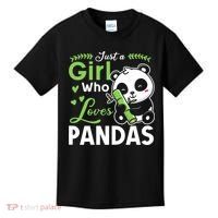Ust A Girl Who Loves Pandas Cute Panda Kids T-Shirt thumb 0
