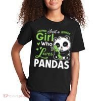 Ust A Girl Who Loves Pandas Cute Panda Kids T-Shirt thumb 2