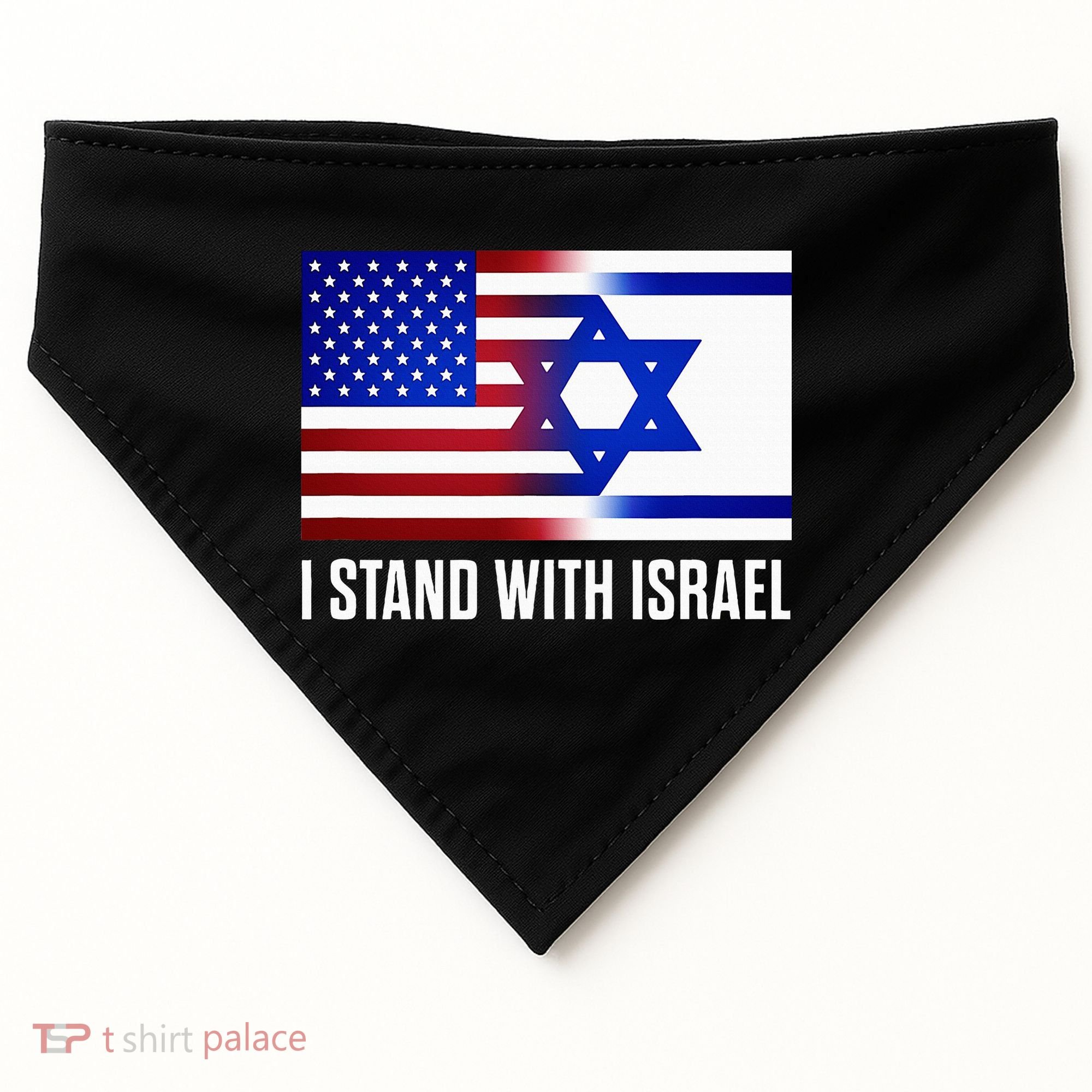 USA and Israel Flag Show Your Support USA-Made Doggie Bandana