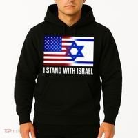 USA and Israel Flag Show Your Support Hoodie thumb 2