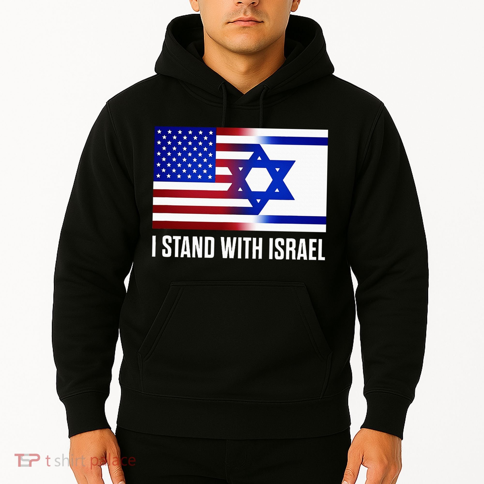 USA and Israel Flag Show Your Support Hoodie