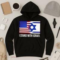 USA and Israel Flag Show Your Support Hoodie thumb 3