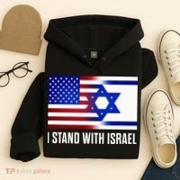 USA and Israel Flag Show Your Support Hoodie thumb 4