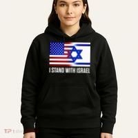 USA and Israel Flag Show Your Support Hoodie thumb 5