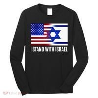 USA and Israel Flag Show Your Support Long Sleeve Shirt thumb 0