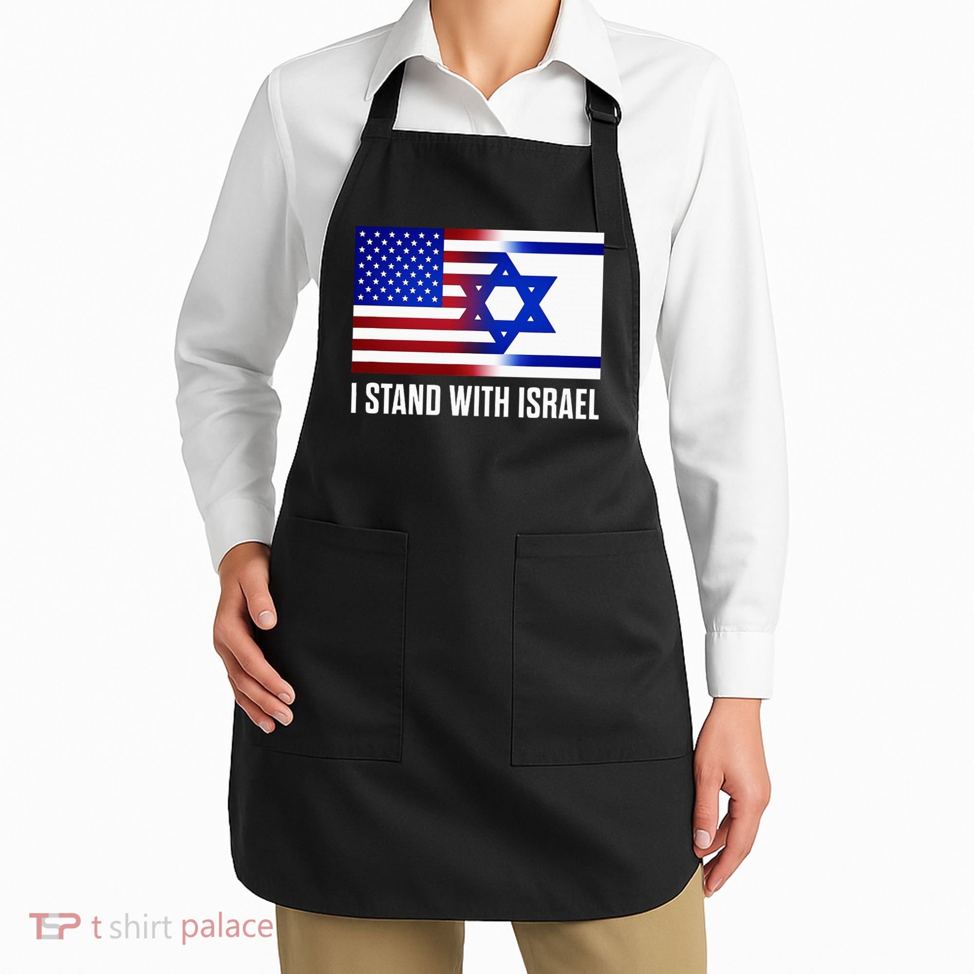 USA and Israel Flag Show Your Support Apron