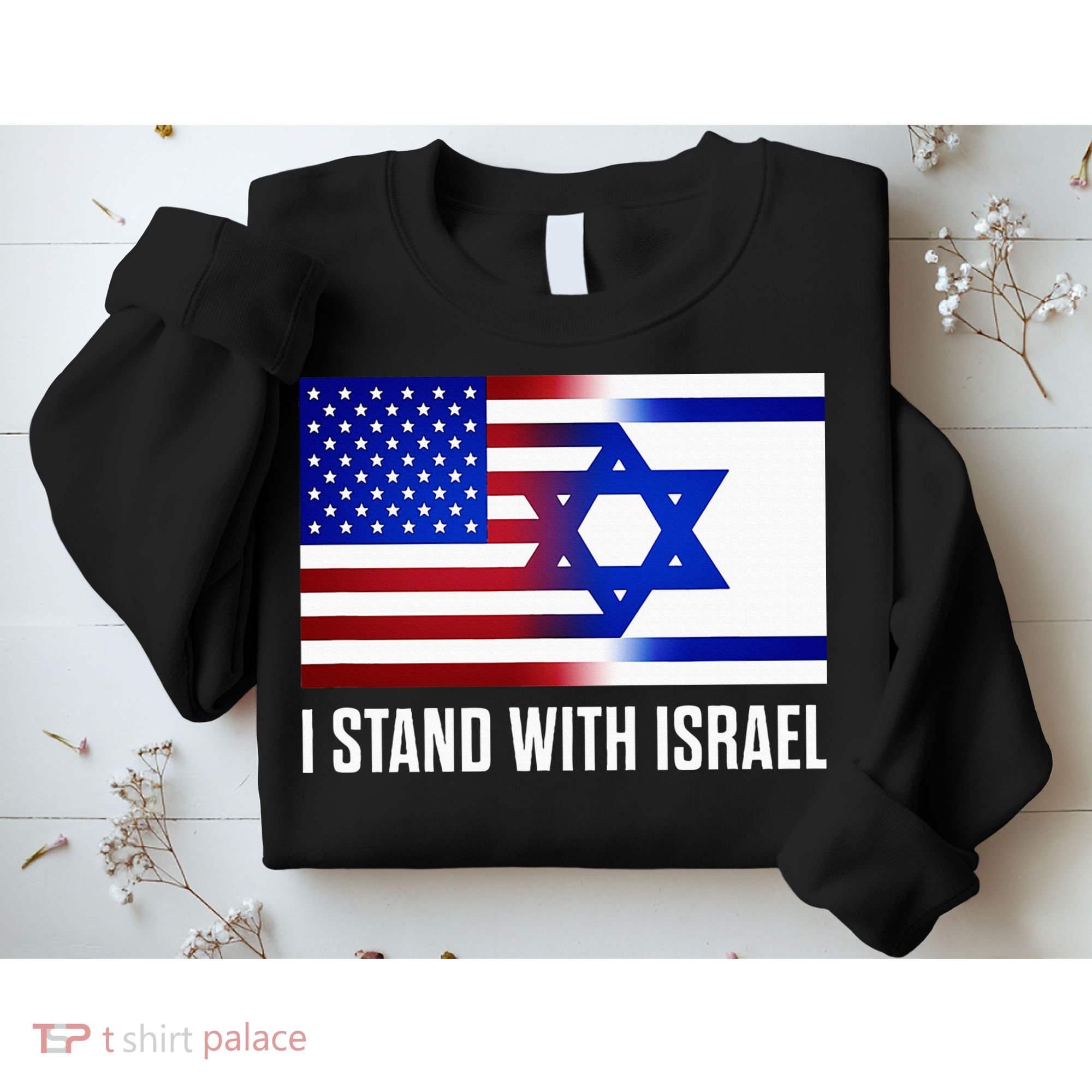 USA and Israel Flag Show Your Support Sweatshirt