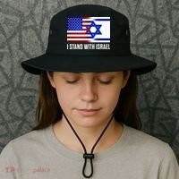 USA and Israel Flag Show Your Support Bucket Hat thumb 3