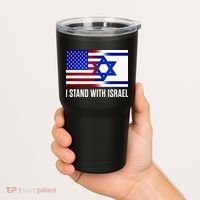 USA and Israel Flag Show Your Support Tumbler thumb 2