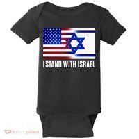 USA and Israel Flag Show Your Support Baby Bodysuit thumb 0