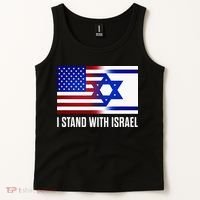 USA and Israel Flag Show Your Support Tank Top thumb 2