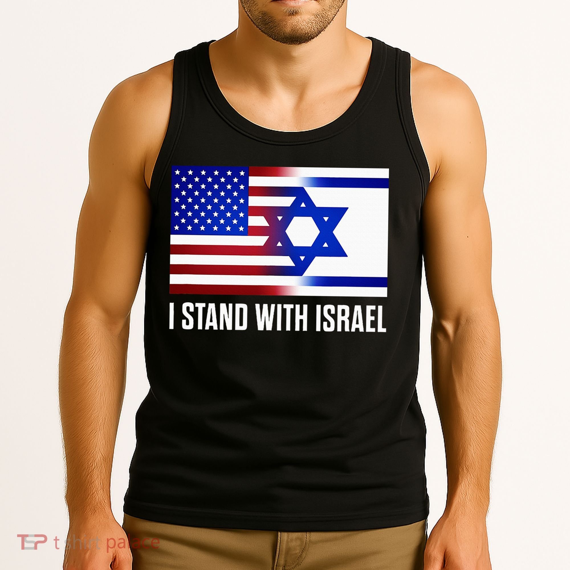 USA and Israel Flag Show Your Support Tank Top