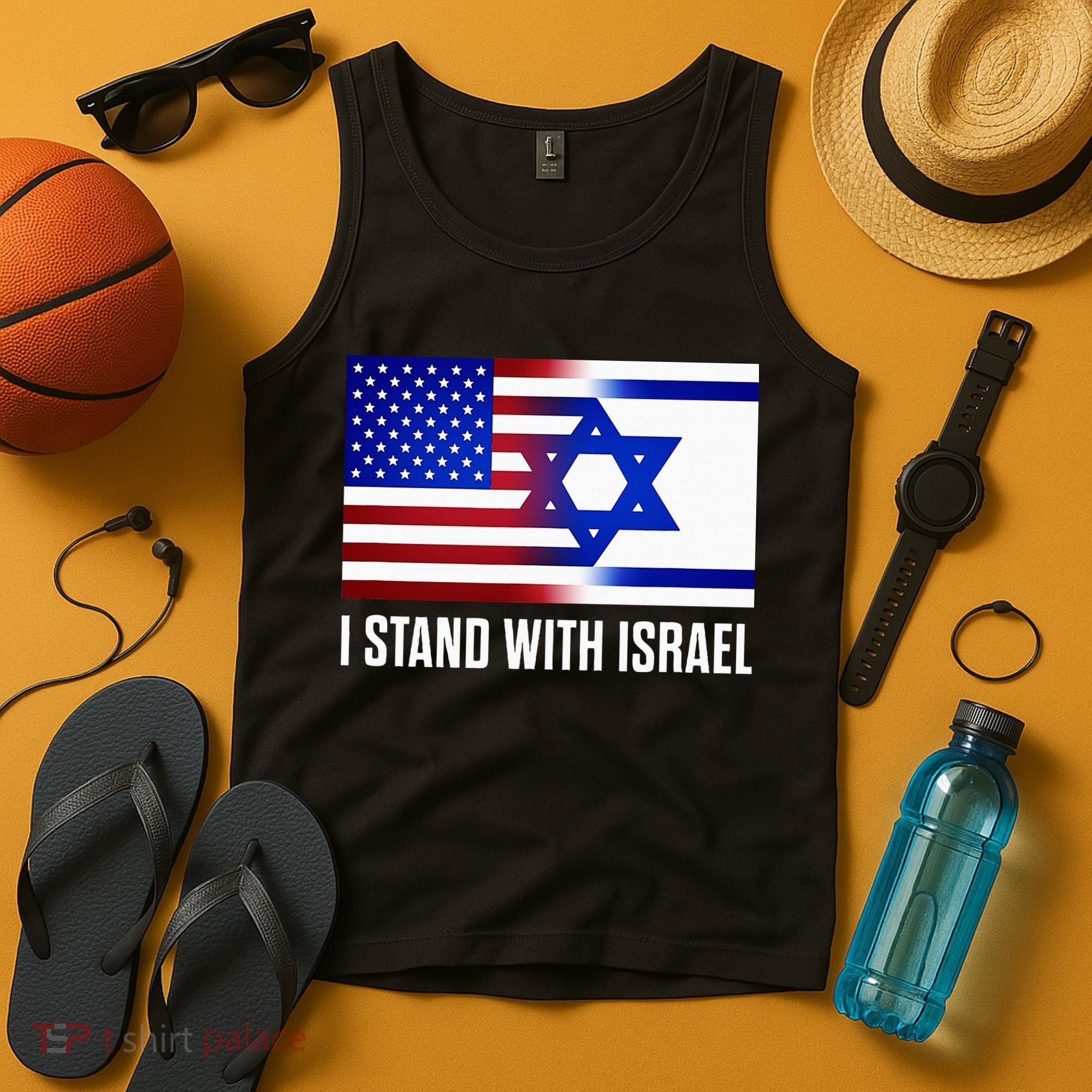 USA and Israel Flag Show Your Support Tank Top
