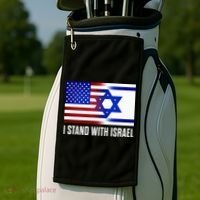 USA and Israel Flag Show Your Support Golf Towel thumb 2