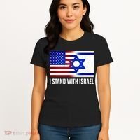 USA and Israel Flag Show Your Support Women's T-Shirt thumb 4