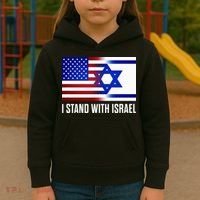 USA and Israel Flag Show Your Support Kids Hoodie thumb 3