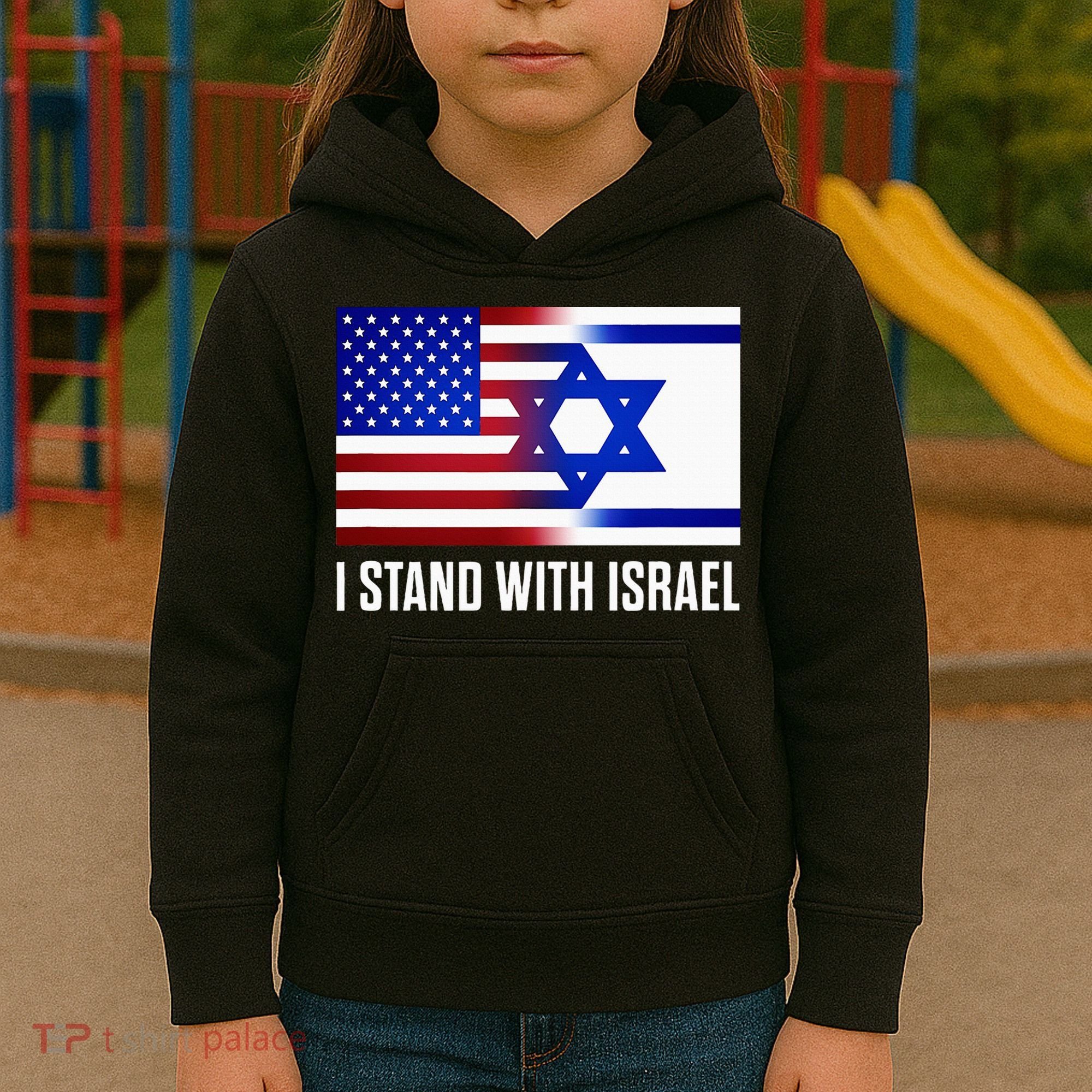 USA and Israel Flag Show Your Support Kids Hoodie