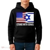 USA and Israel Flag Show Your Support Kids Hoodie thumb 4