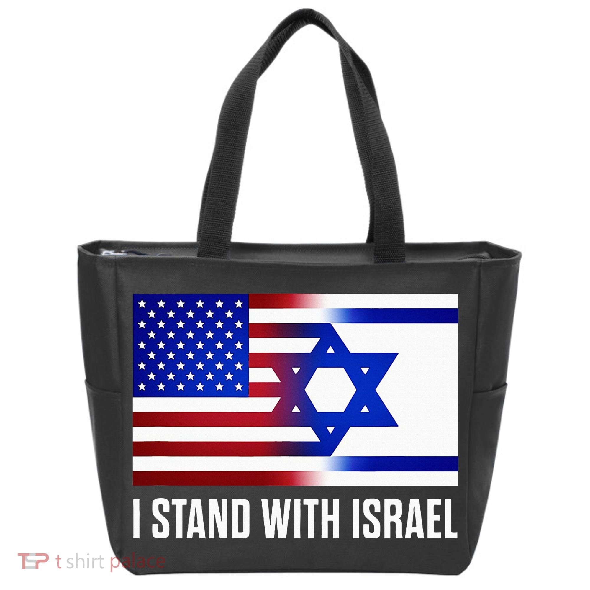 USA and Israel Flag Show Your Support Tote Bag
