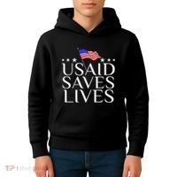 Us Agency International Development Usaid Saves Lives Kids Hoodie thumb 4