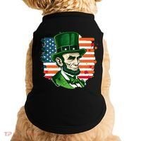 USA Abraham Lincoln St Patricks Day Doggie Tank thumb 0
