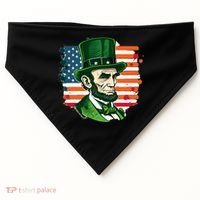USA Abraham Lincoln St Patricks Day USA-Made Doggie Bandana thumb 0