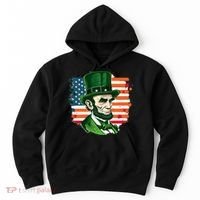 USA Abraham Lincoln St Patricks Day Hoodie thumb 0