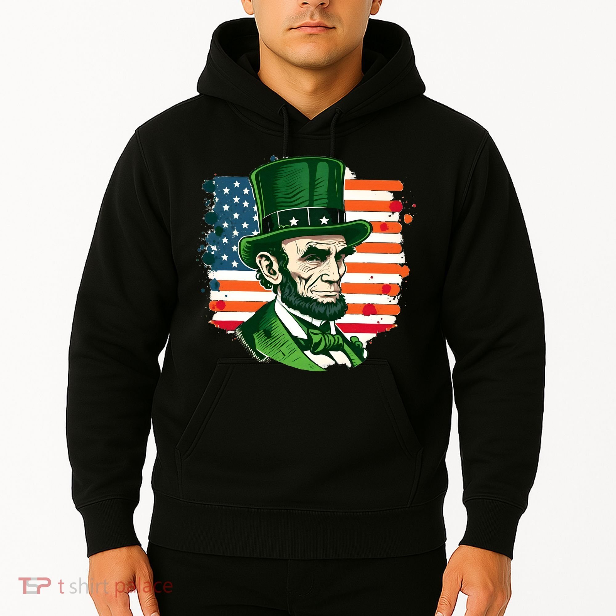 USA Abraham Lincoln St Patricks Day Hoodie