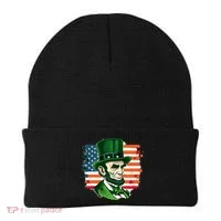 USA Abraham Lincoln St Patricks Day Beanie thumb 0