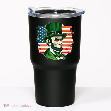 USA Abraham Lincoln St Patricks Day Tumbler