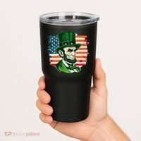 USA Abraham Lincoln St Patricks Day Tumbler thumb 2