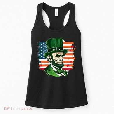 USA Abraham Lincoln St Patricks Day Women's Tank Top