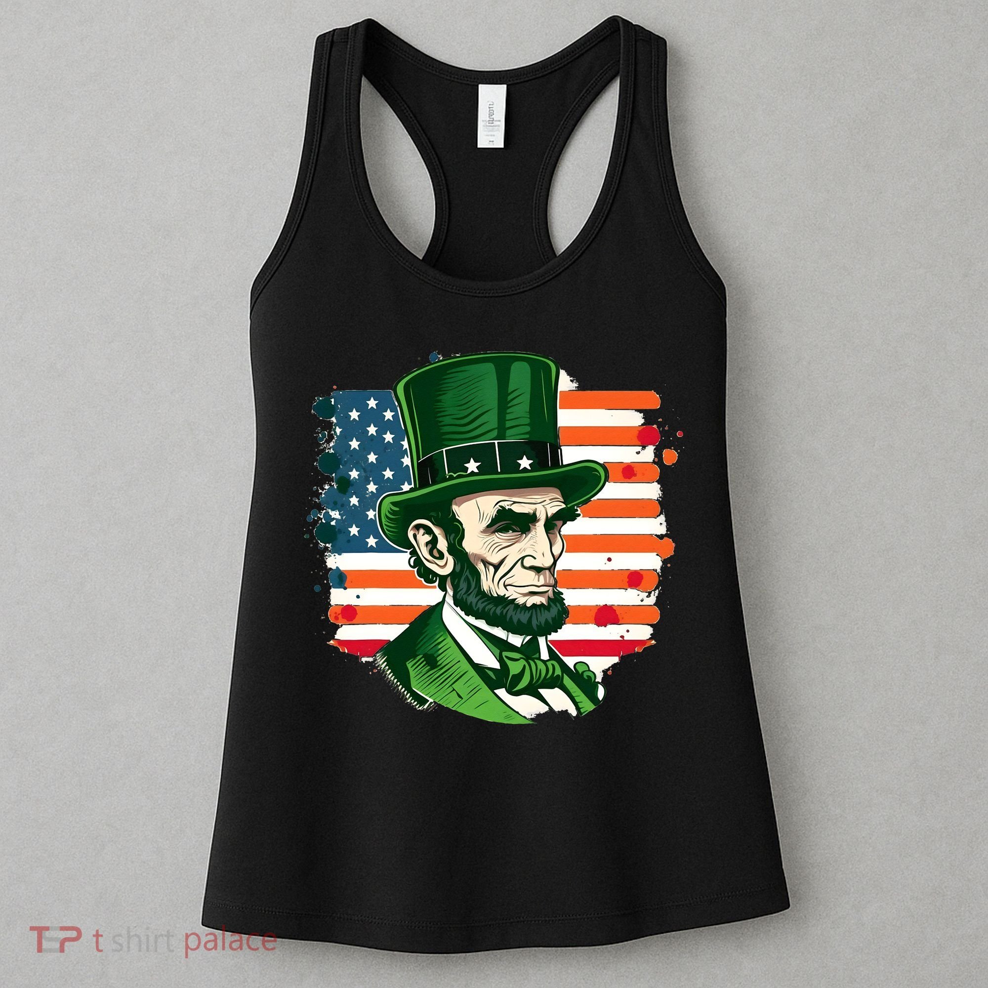 USA Abraham Lincoln St Patricks Day Women's Tank Top