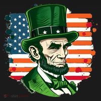 USA Abraham Lincoln St Patricks Day Baby Bodysuit thumb 2