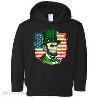 USA Abraham Lincoln St Patricks Day Toddler Hoodie thumb 0