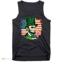 USA Abraham Lincoln St Patricks Day Tank Top thumb 0