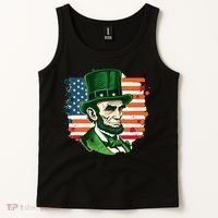 USA Abraham Lincoln St Patricks Day Tank Top thumb 2