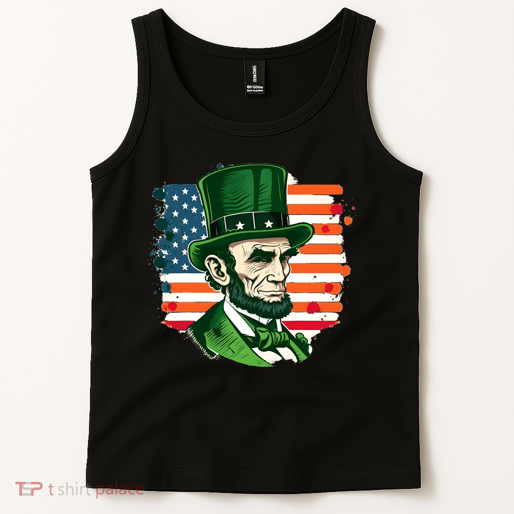 USA Abraham Lincoln St Patricks Day Tank Top