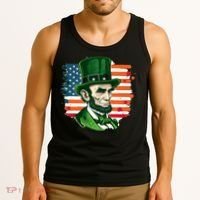 USA Abraham Lincoln St Patricks Day Tank Top thumb 3