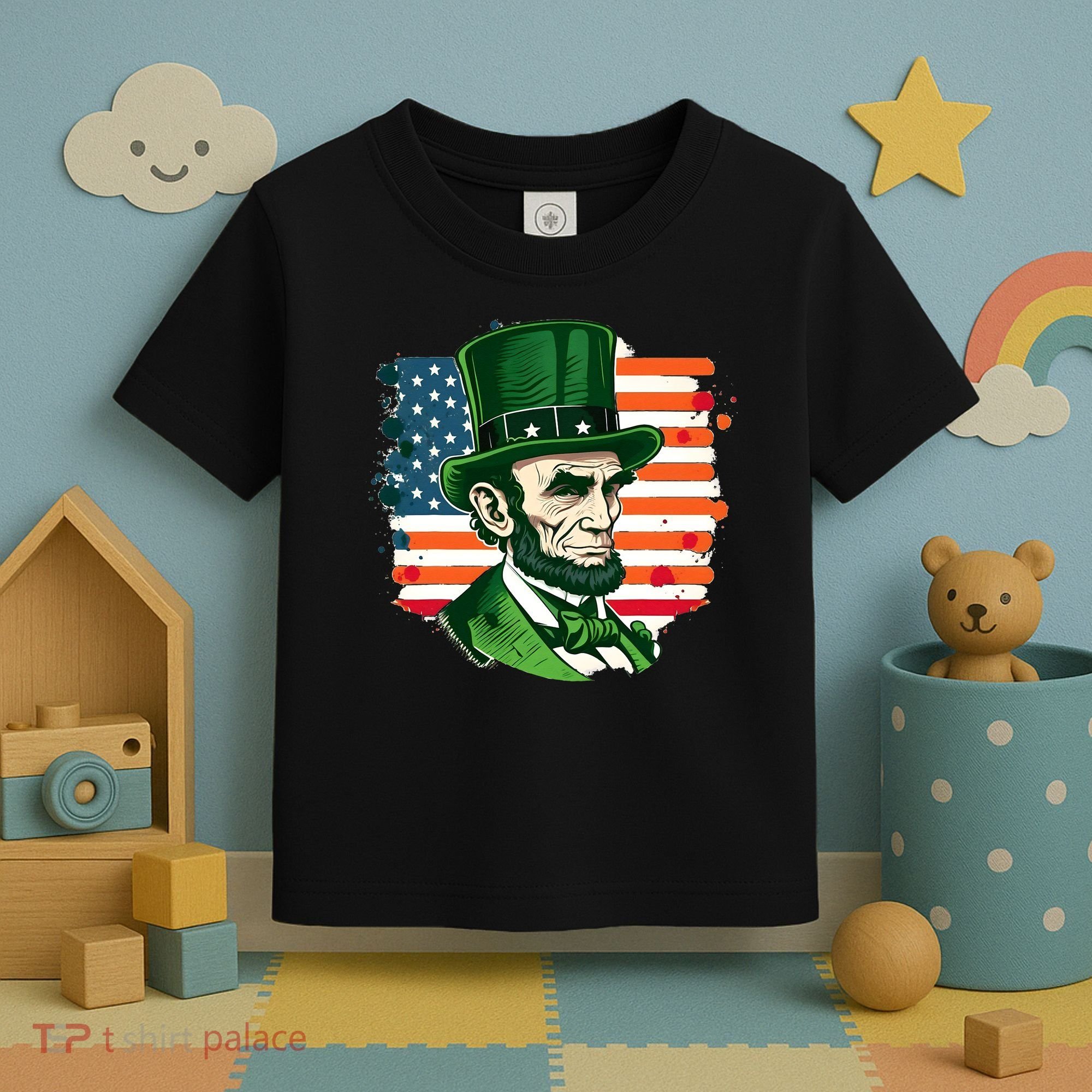 USA Abraham Lincoln St Patricks Day Toddler T-Shirt