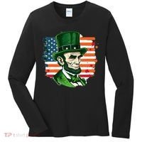 USA Abraham Lincoln St Patricks Day Women's Long Sleeve Shirt thumb 0
