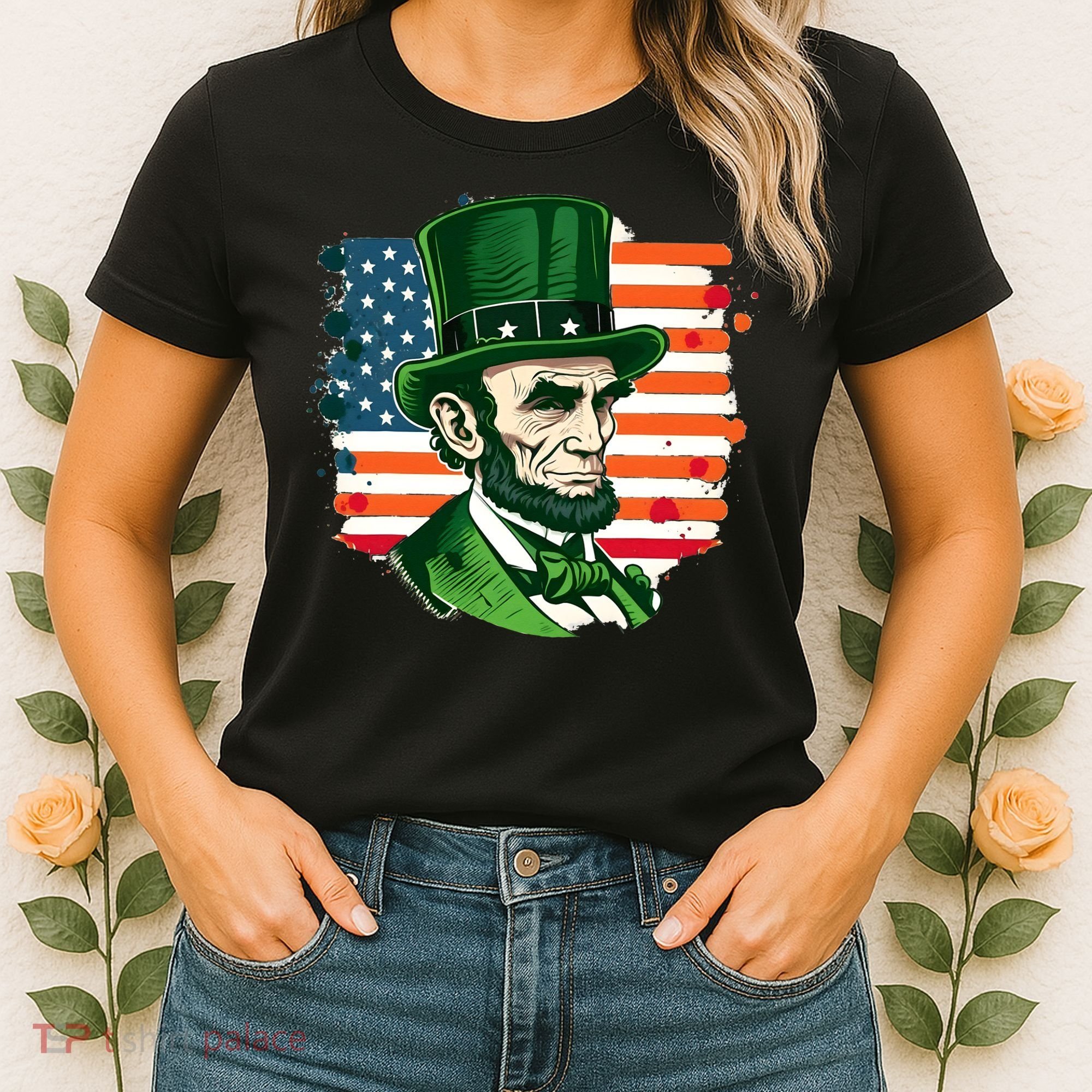USA Abraham Lincoln St Patricks Day Women's T-Shirt