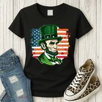 USA Abraham Lincoln St Patricks Day Women's T-Shirt thumb 3