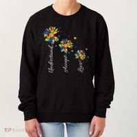 Understand Accept Love Autism Sunflower Women's Sweatshirt thumb 0